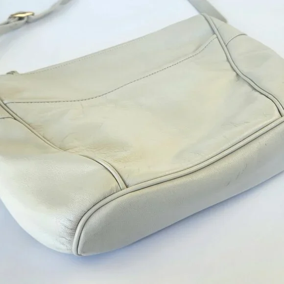 Vintage - Off-white - Genuine Leather Shoulder Bag - Made in Korea - Picture 8 of 12